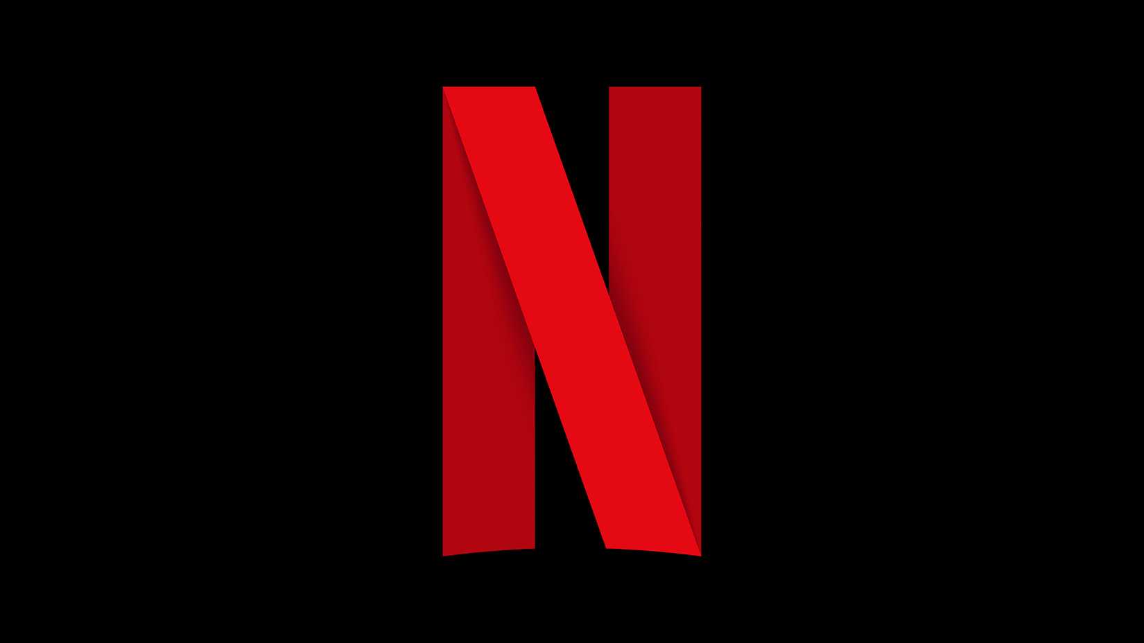 Netflix logo on a black screen.