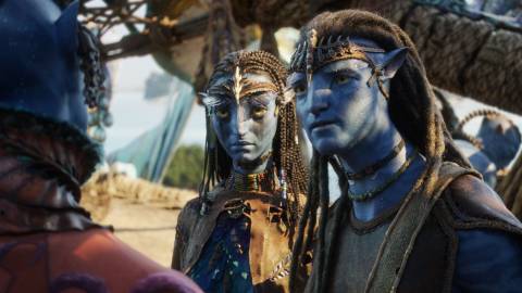 Neytiri and Jake in Avatar Fire and Ash