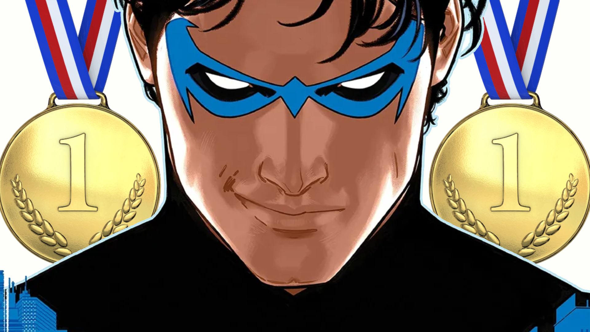 nightwing alongside gold medals