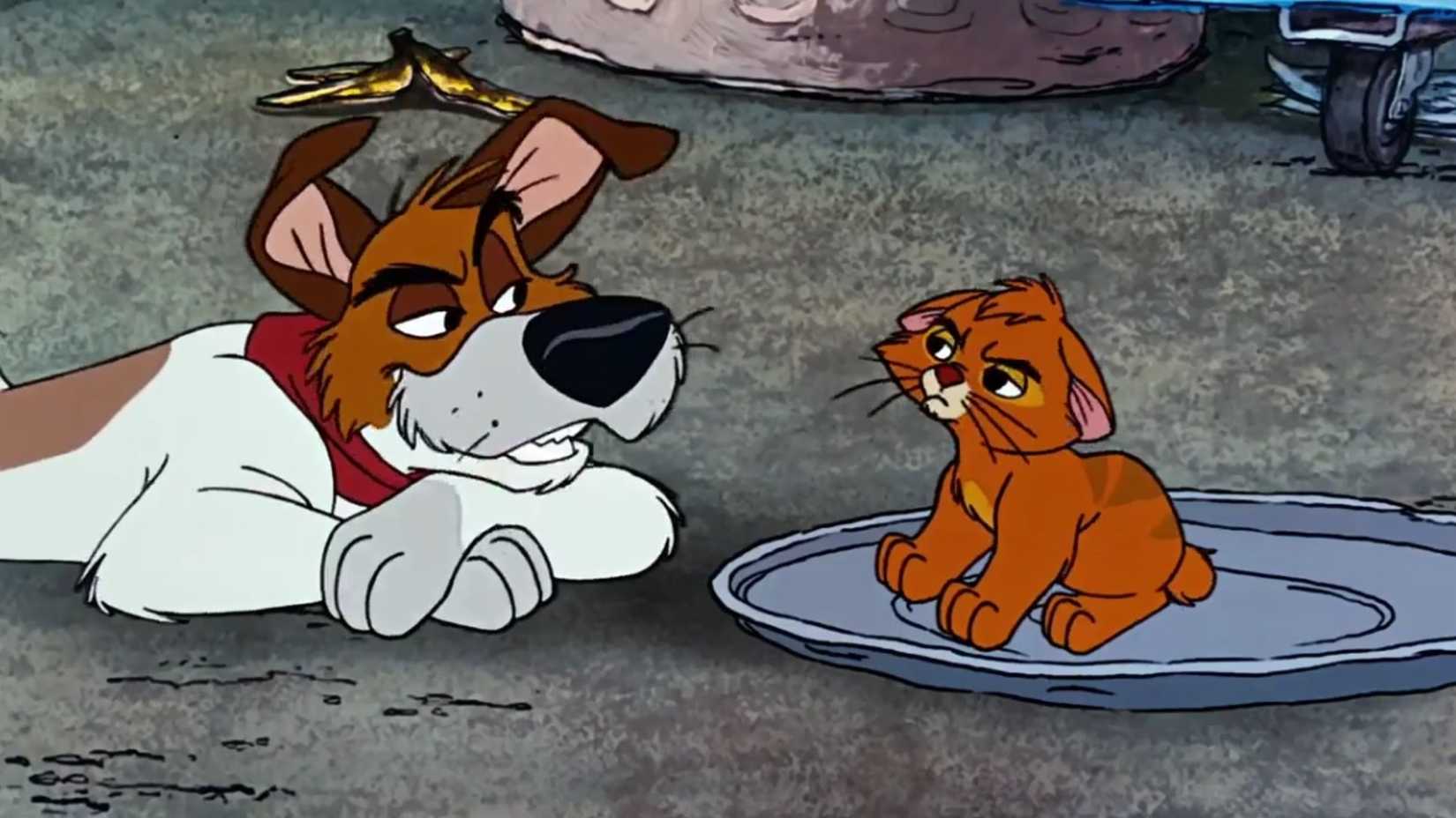 Dodger fala com um Oliver irritado em Oliver and Company