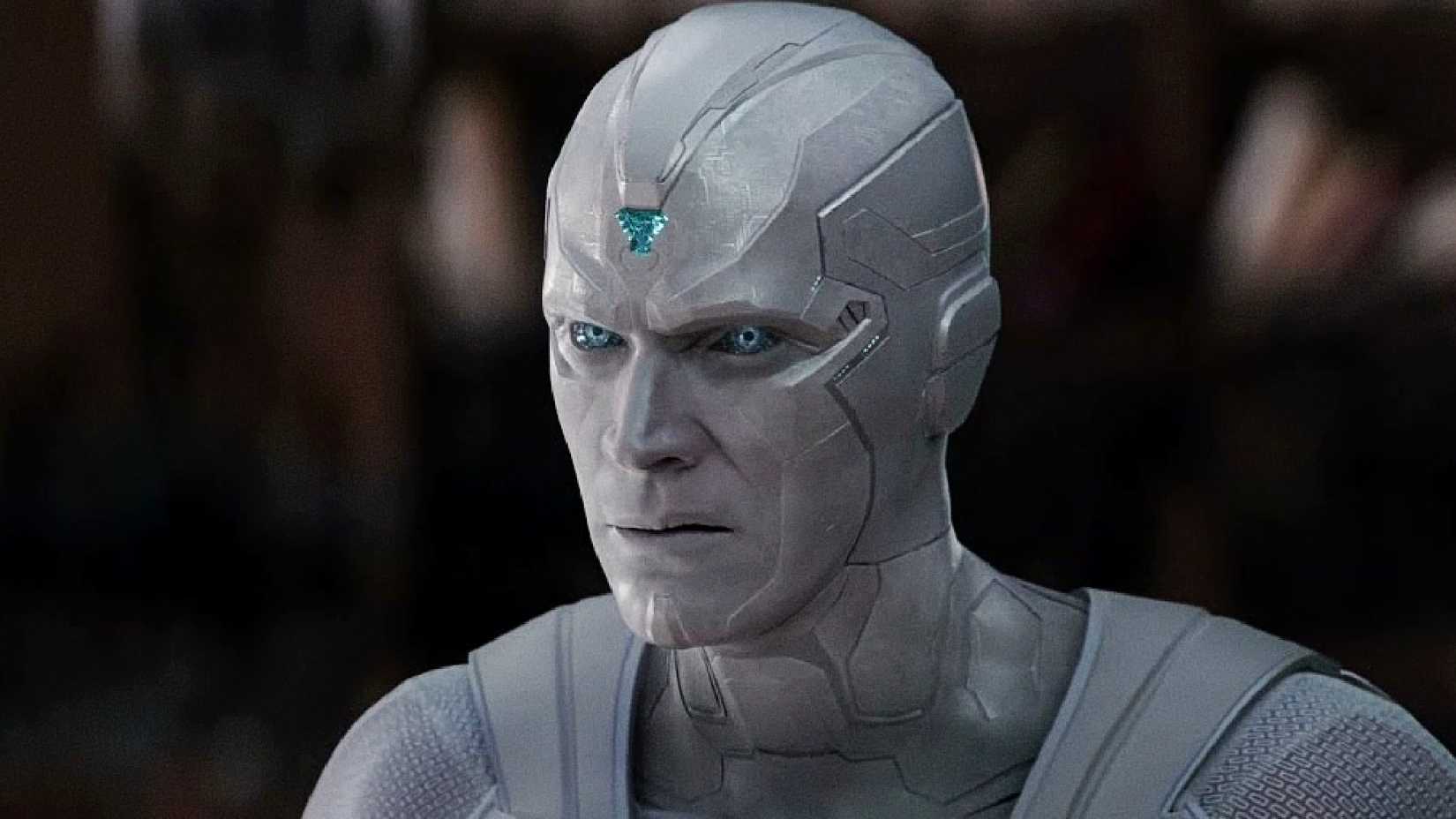 Paul Bettany como Visão Branco em WandaVision