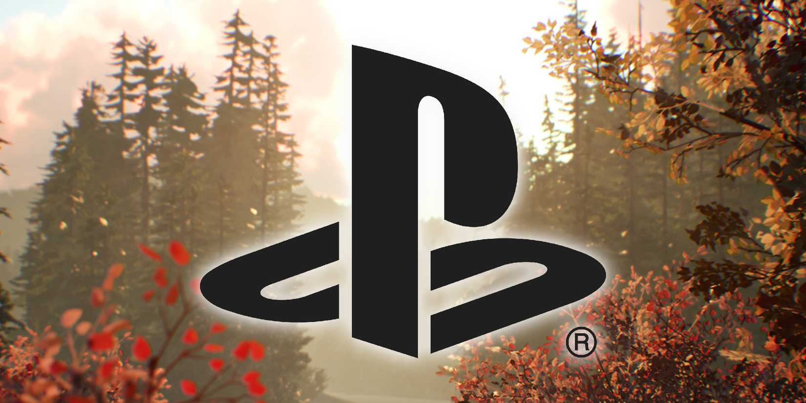 PlayStation Logo in front of an autumnal background from Life is Strange 2