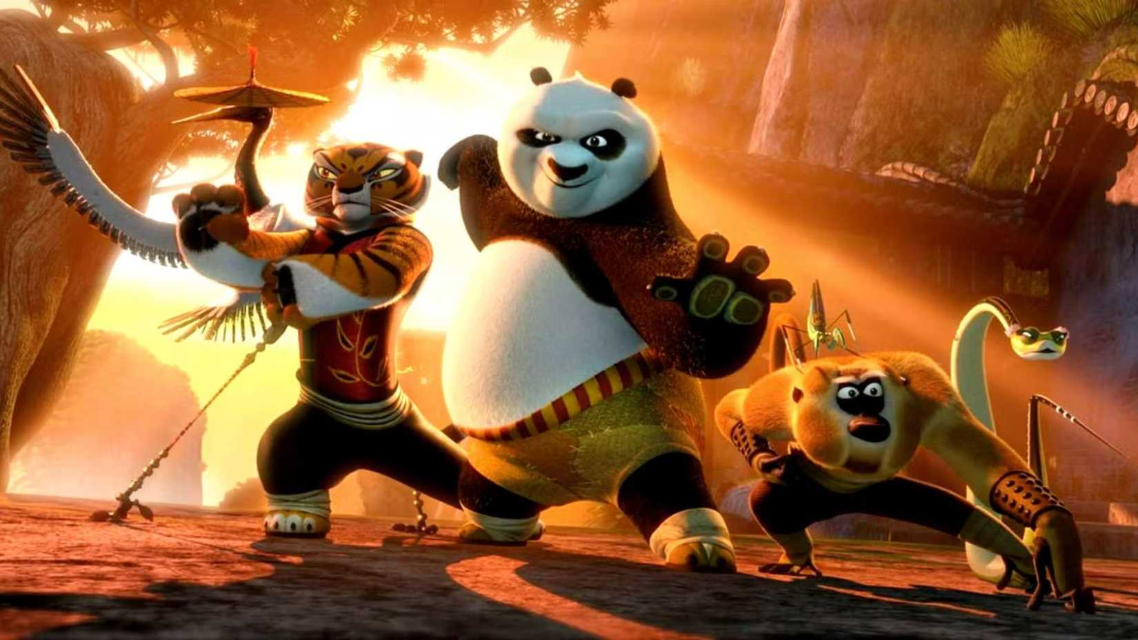 Po and the Furious Five in Kung Fu Panda