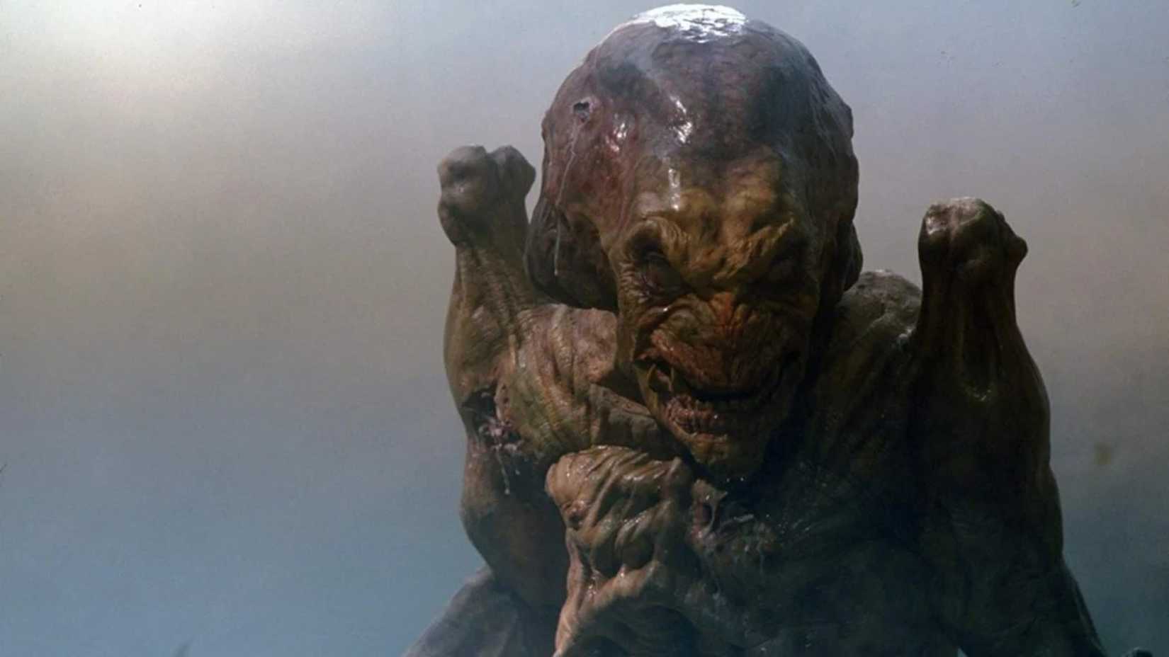 Pumpkinhead lurks in the fog in Pumpkinhead