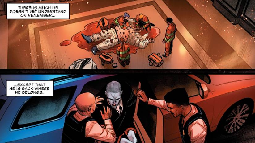 Punisher Red Band #5, medics attend to Kingpin, Tombstone is taken into custody