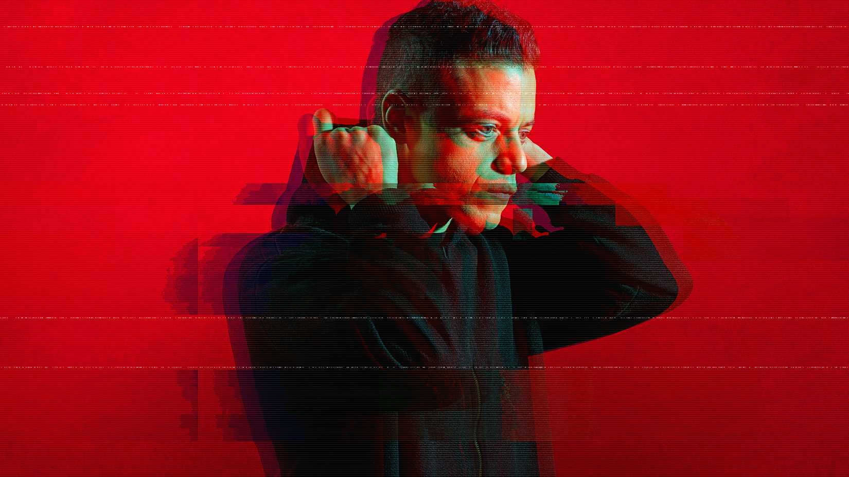 Rami Malek’s Elliot putting on his hood in Mr. Robot