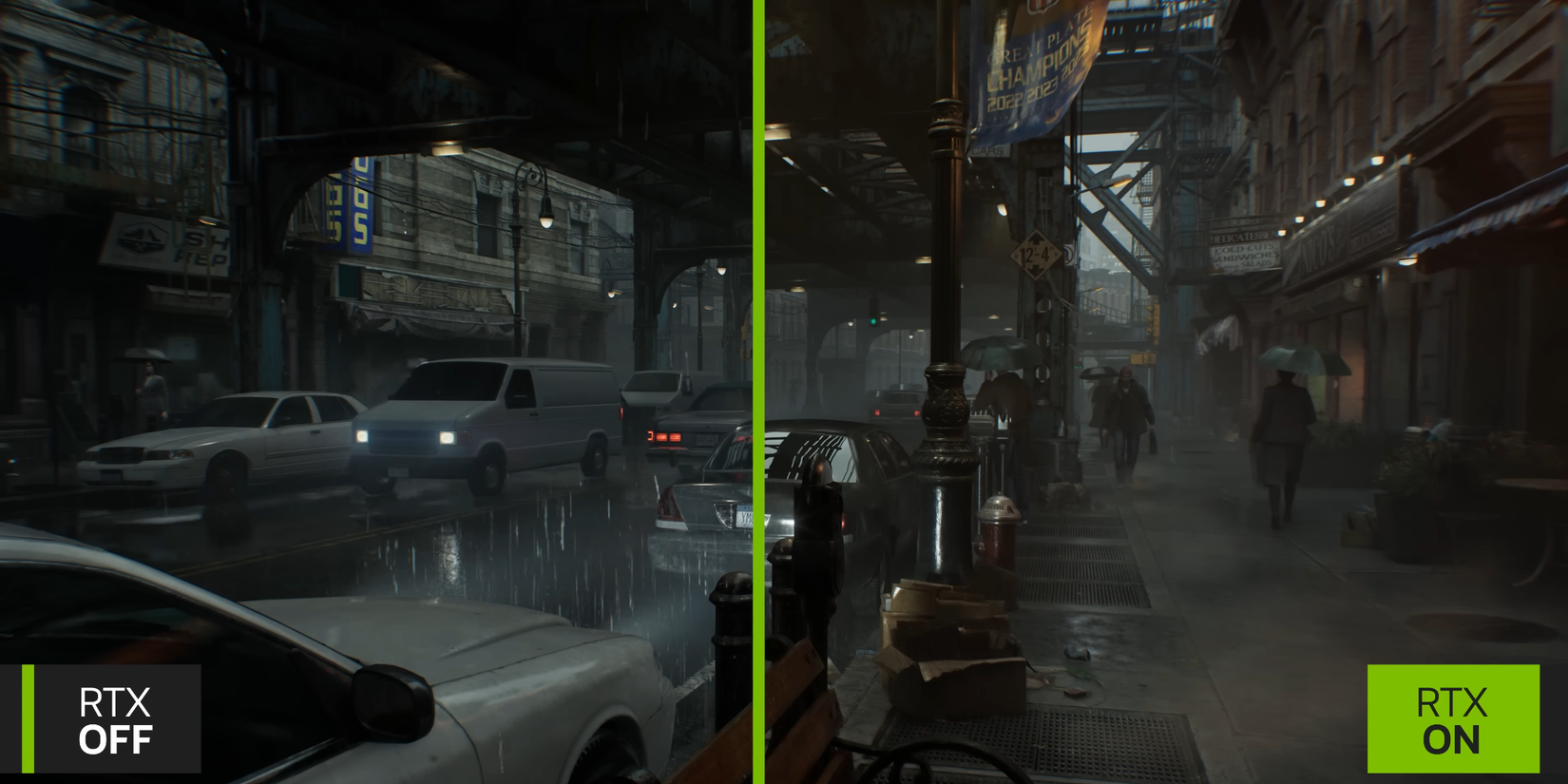 Resident Evil Requiem RTX on vs  off gameplay screenshots