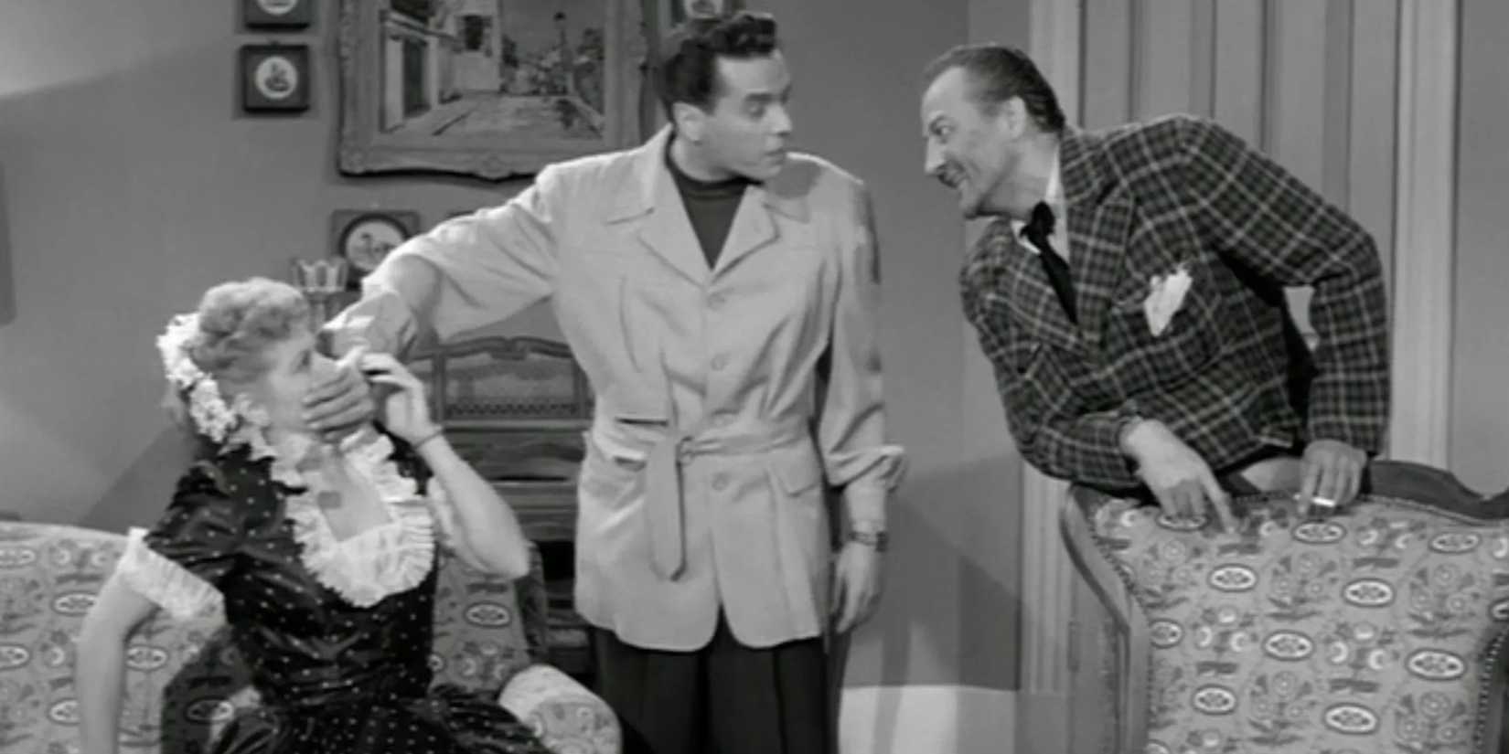 Ricky meets Lucy's fake husband in I Love Lucy