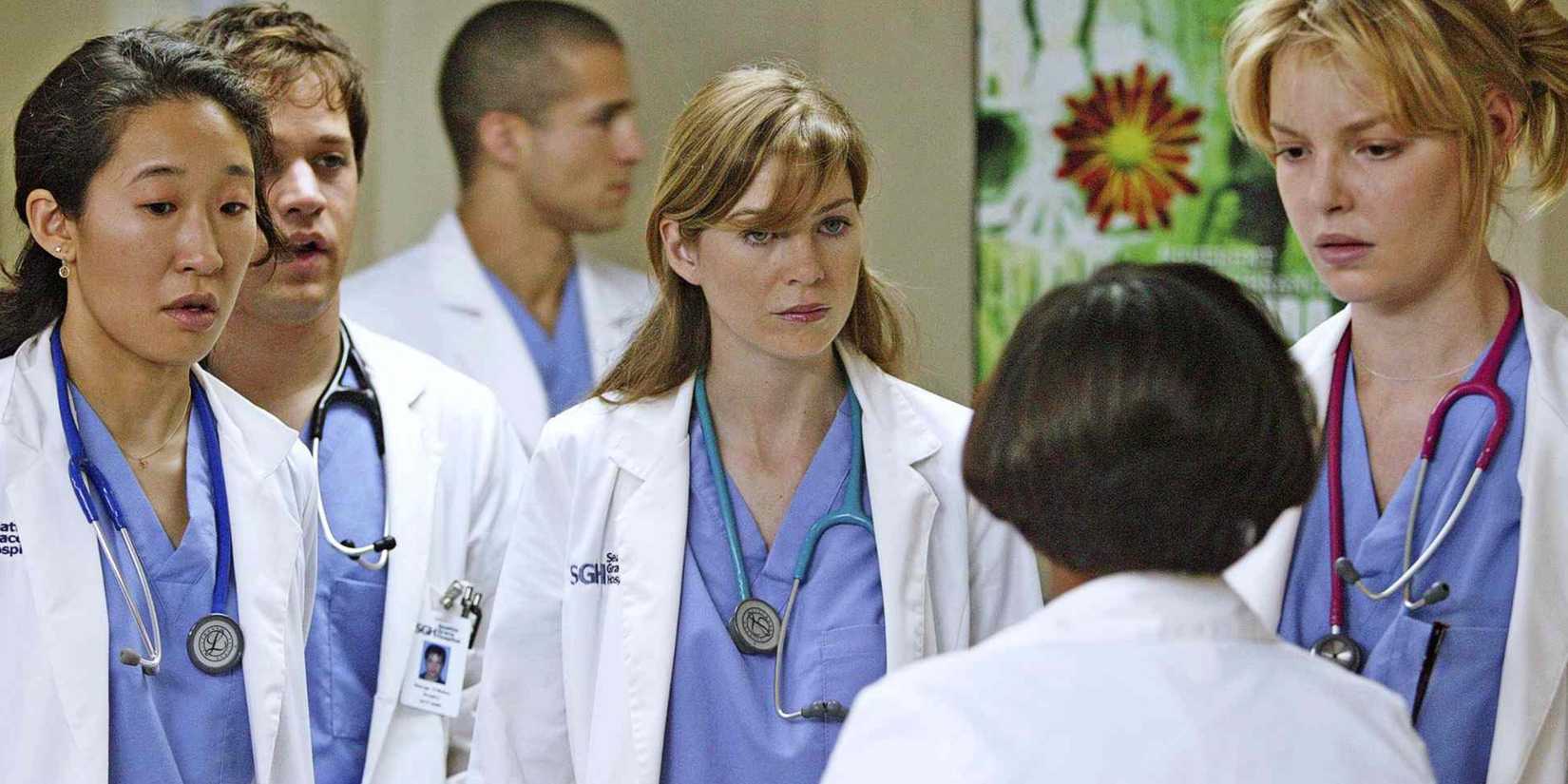 Sandrah Oh, Ellen Pompeo, and Katherine Heigl in Grey's Anatomy
