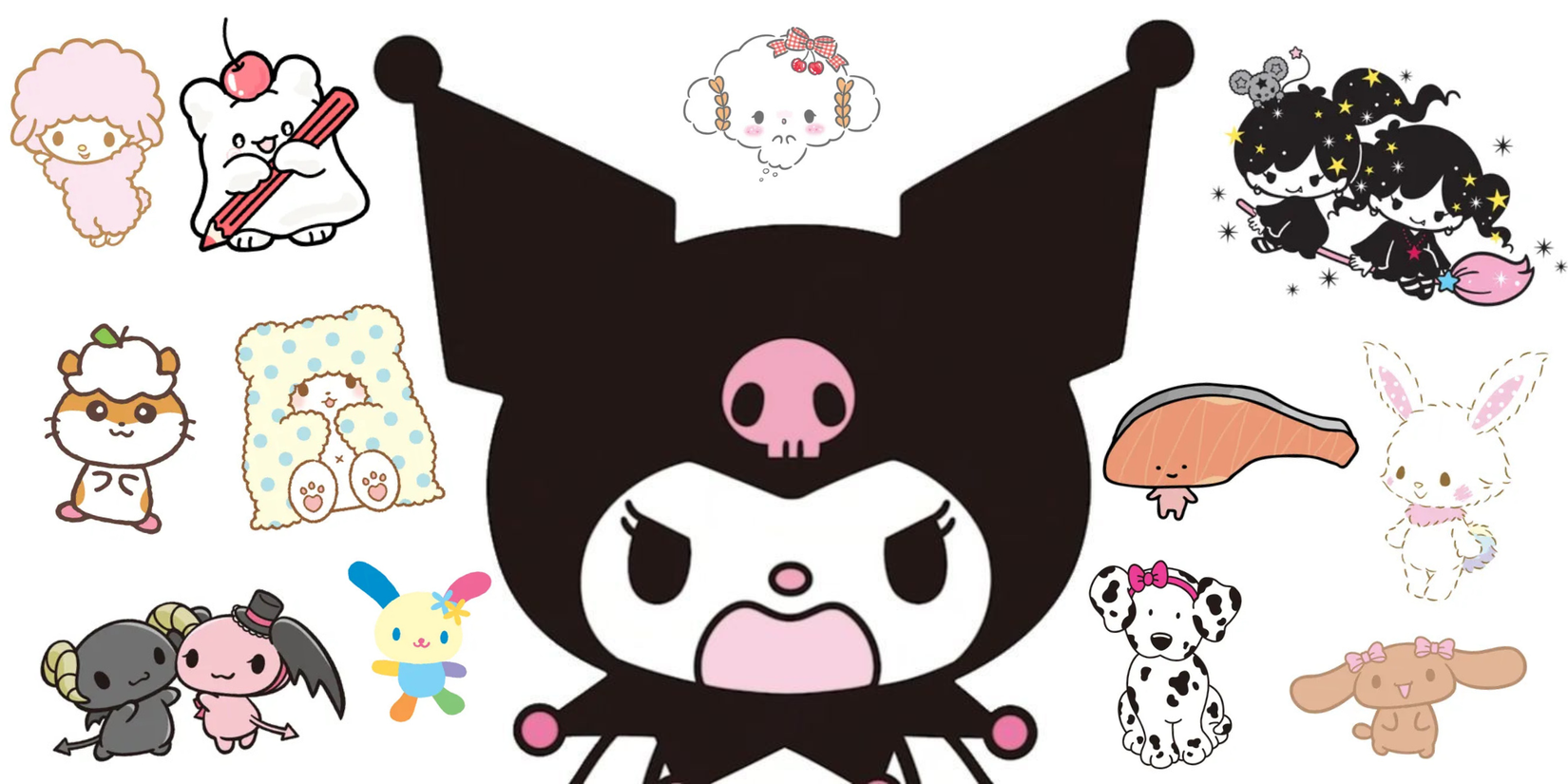 Kuromi của Sanrio trông có vẻ ngạc nhiên khi đứng trước các nhân vật mới của Sanrio - 1