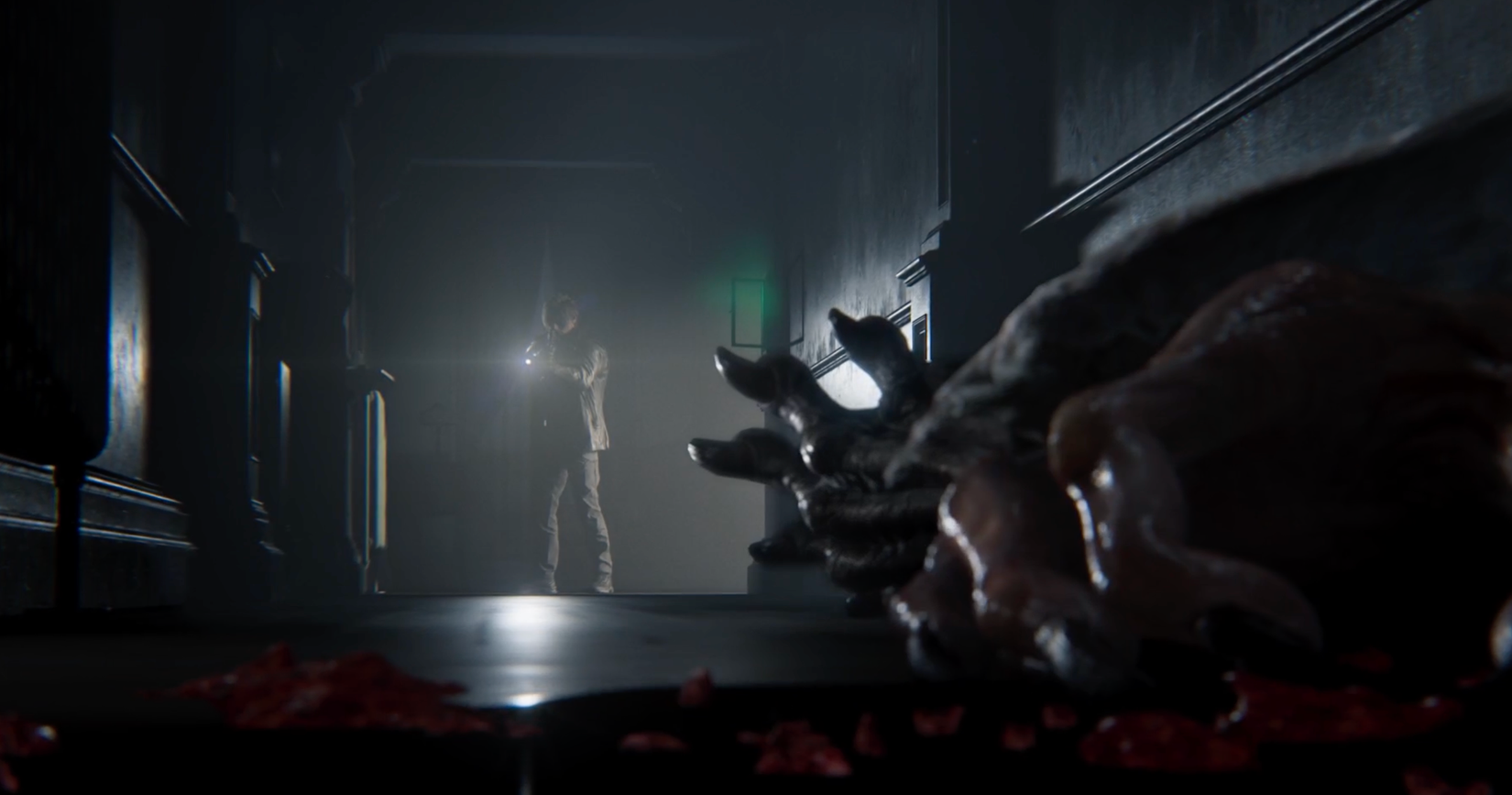 Resident Evil Requiem Leon in hallway