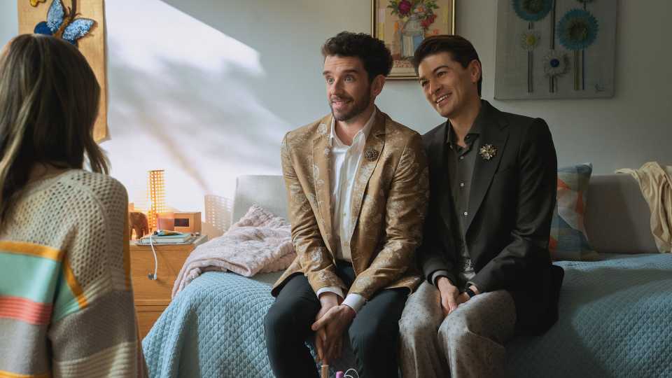 Brian and Alice talking to Ava in Shrinking season 3