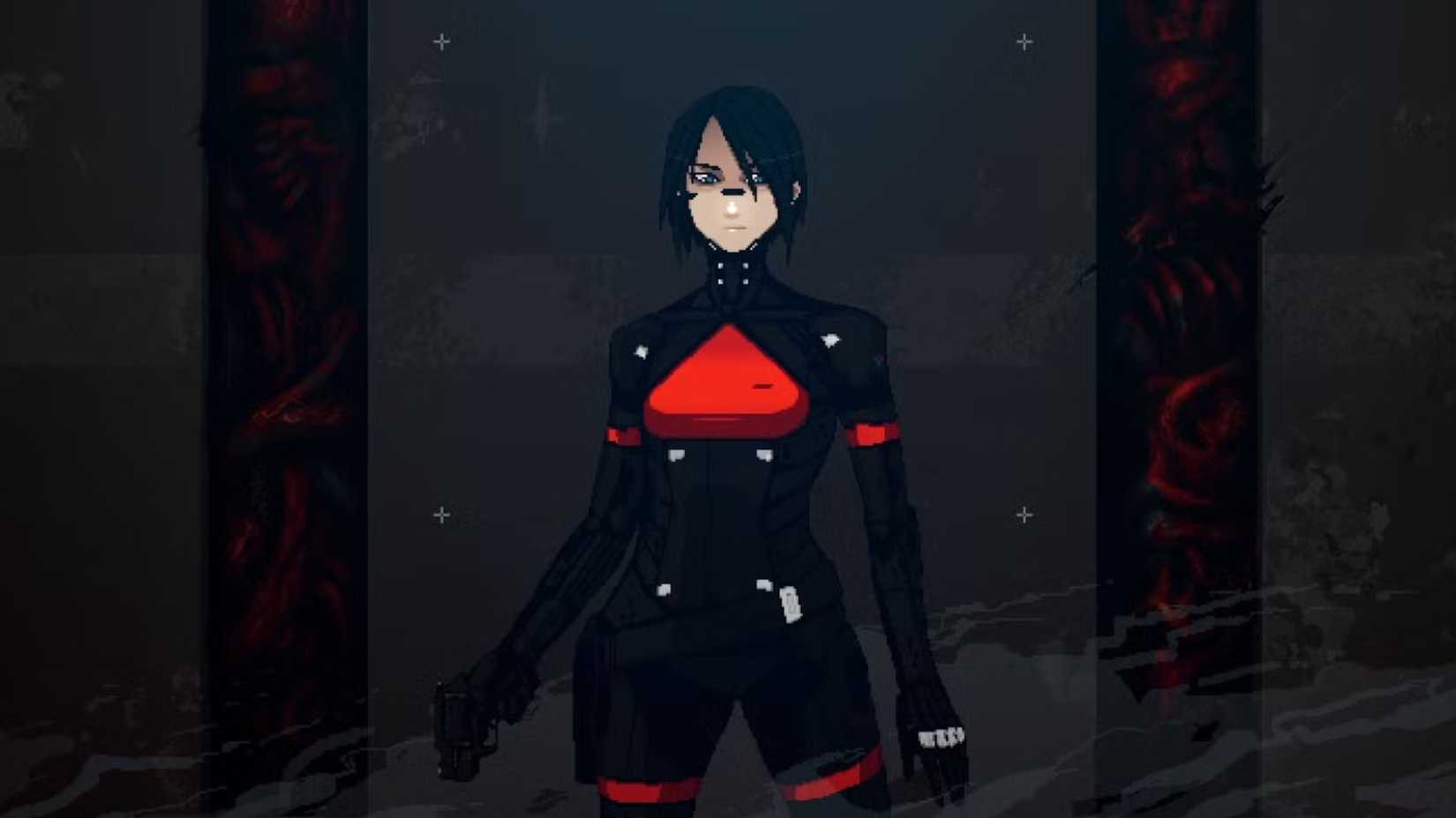 Signalis' Elster standing around with a pistol in her hand.