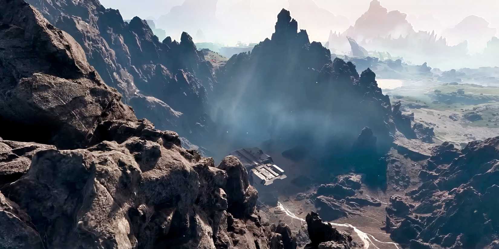 StarRupture gameplay image of mountains