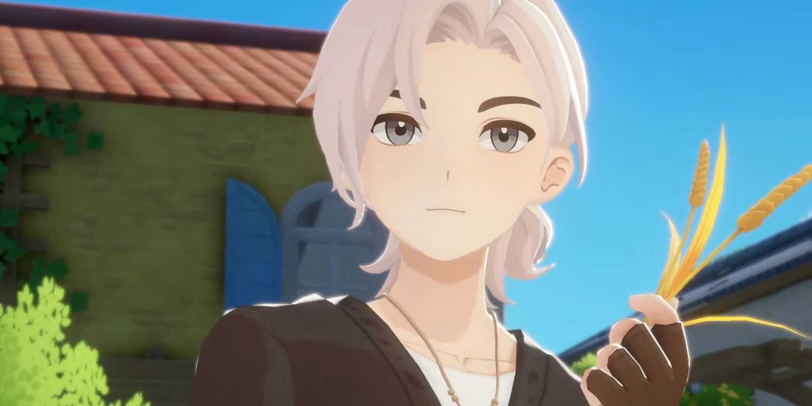 Starsand Island image of Graminova holding some wheat