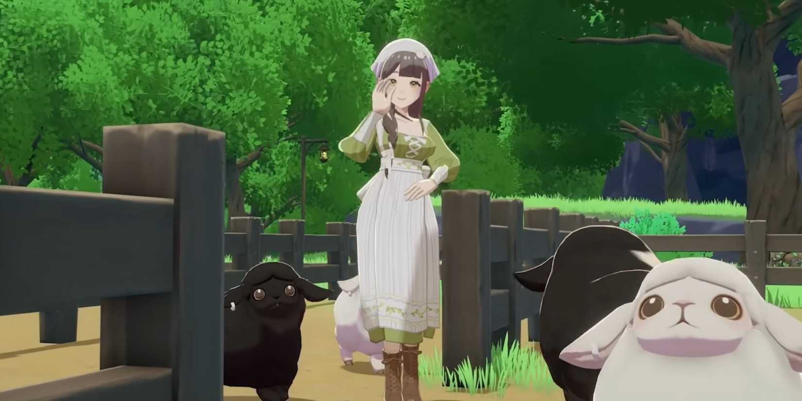 Screenshot von Starsand Island mit Pastelle und einigen Schafen