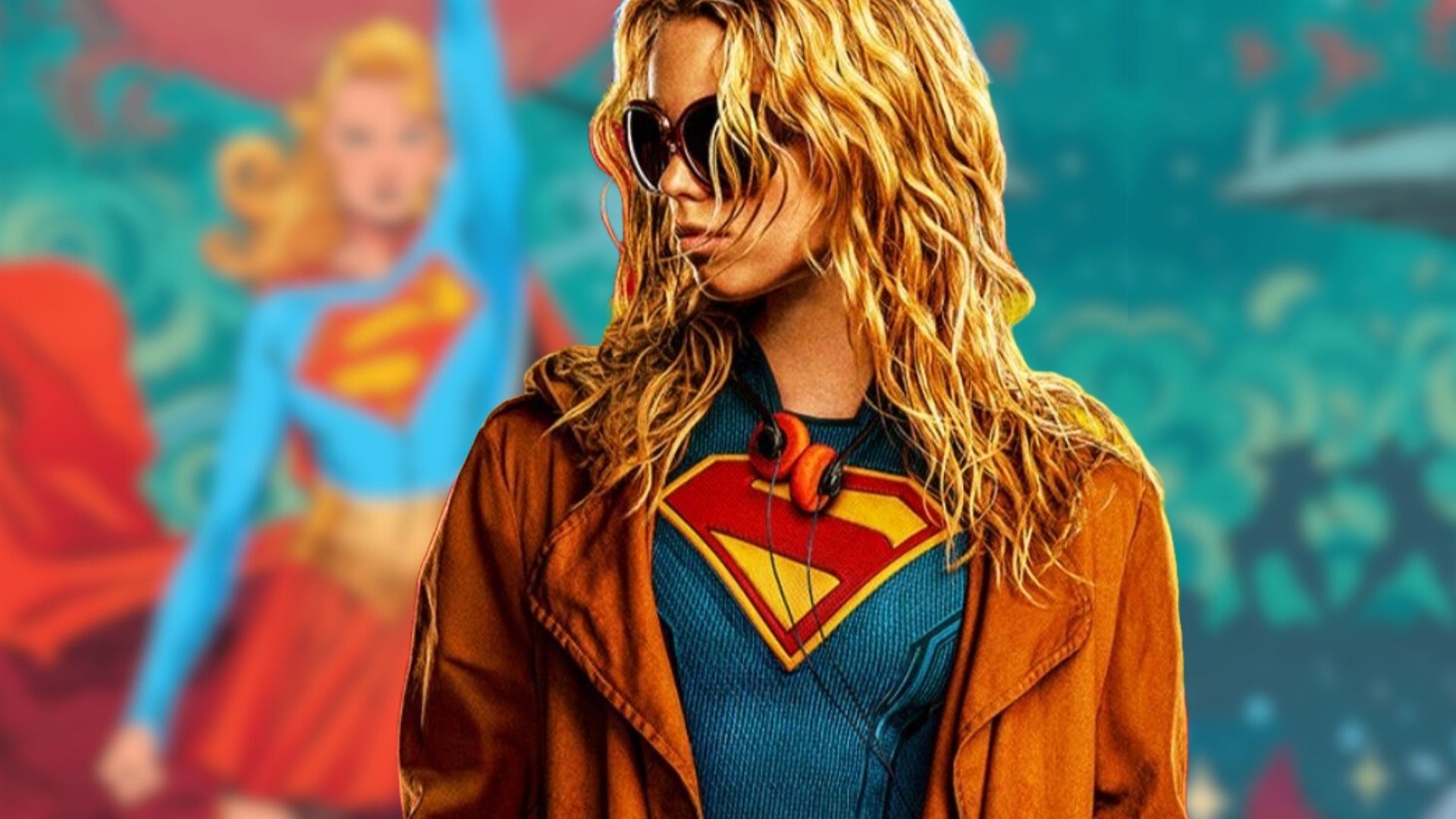 Supergirl Milly poster with Woman of tomorrow cover