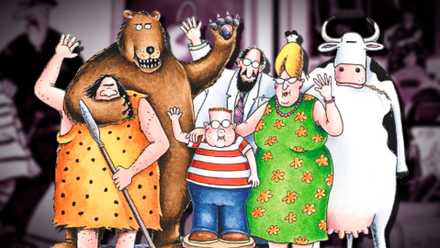 The Far Side Cast Waving Goodbye