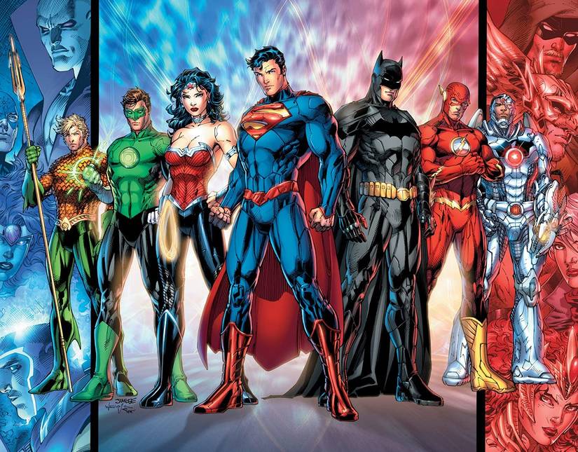 The New 52 Justice League Heroes in DC Comic Art
