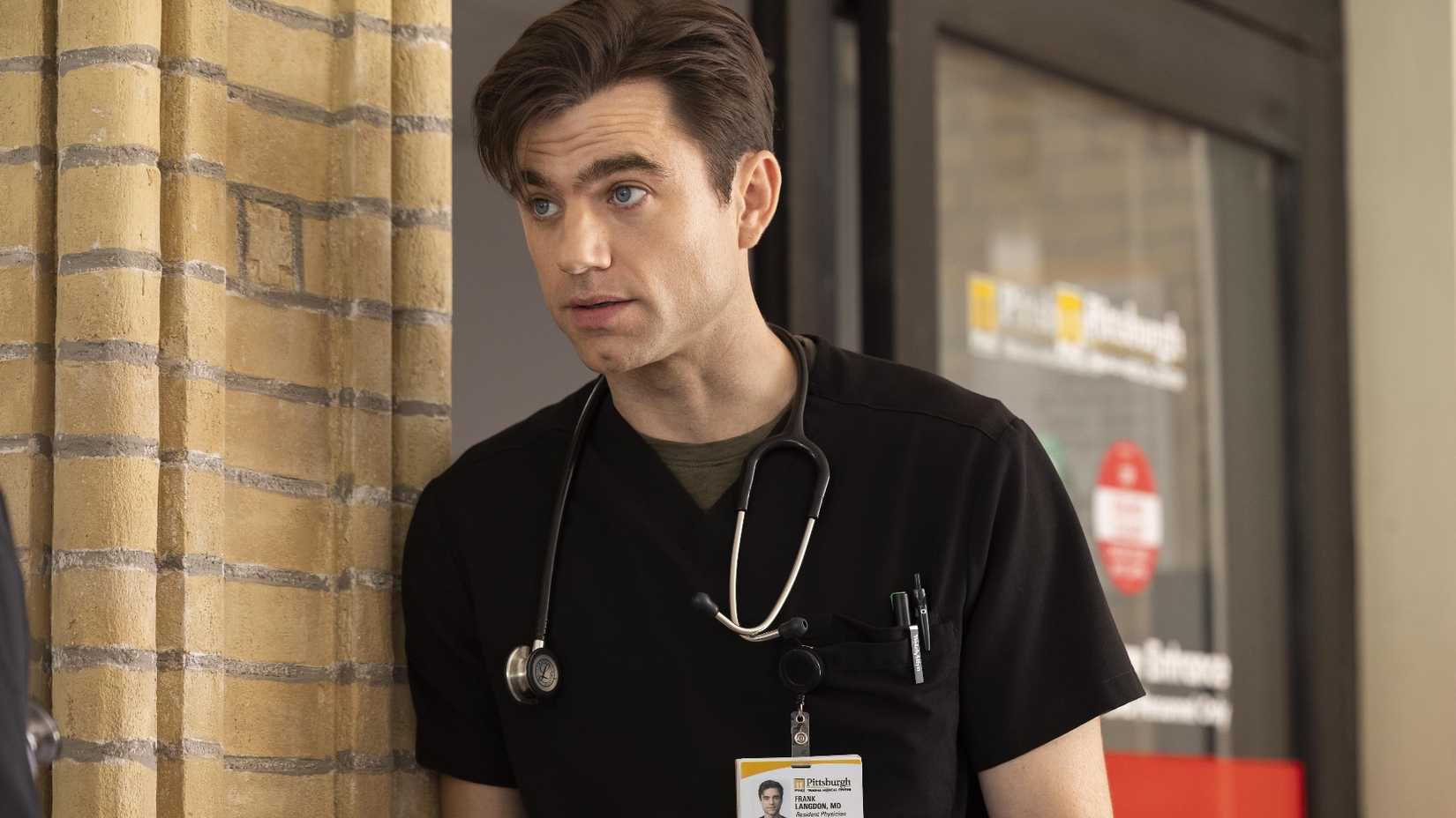 Patrick Ball as Frank Langdon in The Pitt season 1.