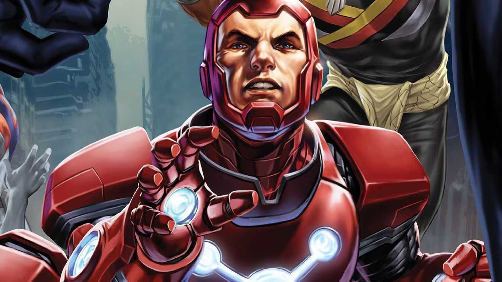 tony stark's iron lad, aka iron man, reaching out