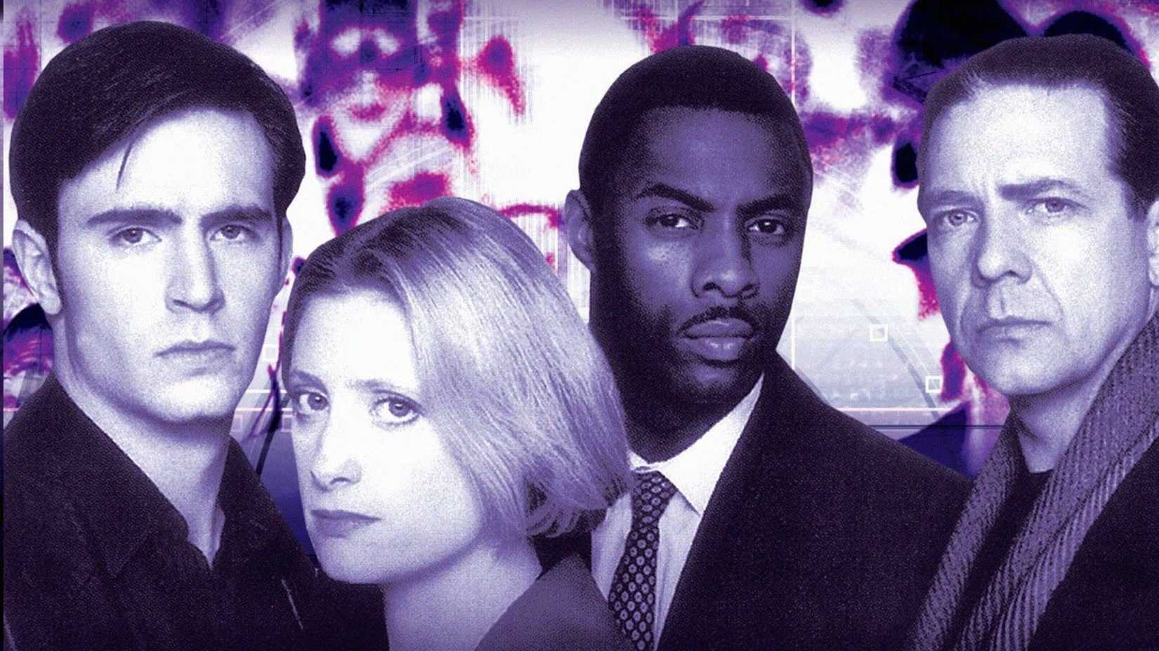 The cast of British sci-fi series Ultraviolet (1998).