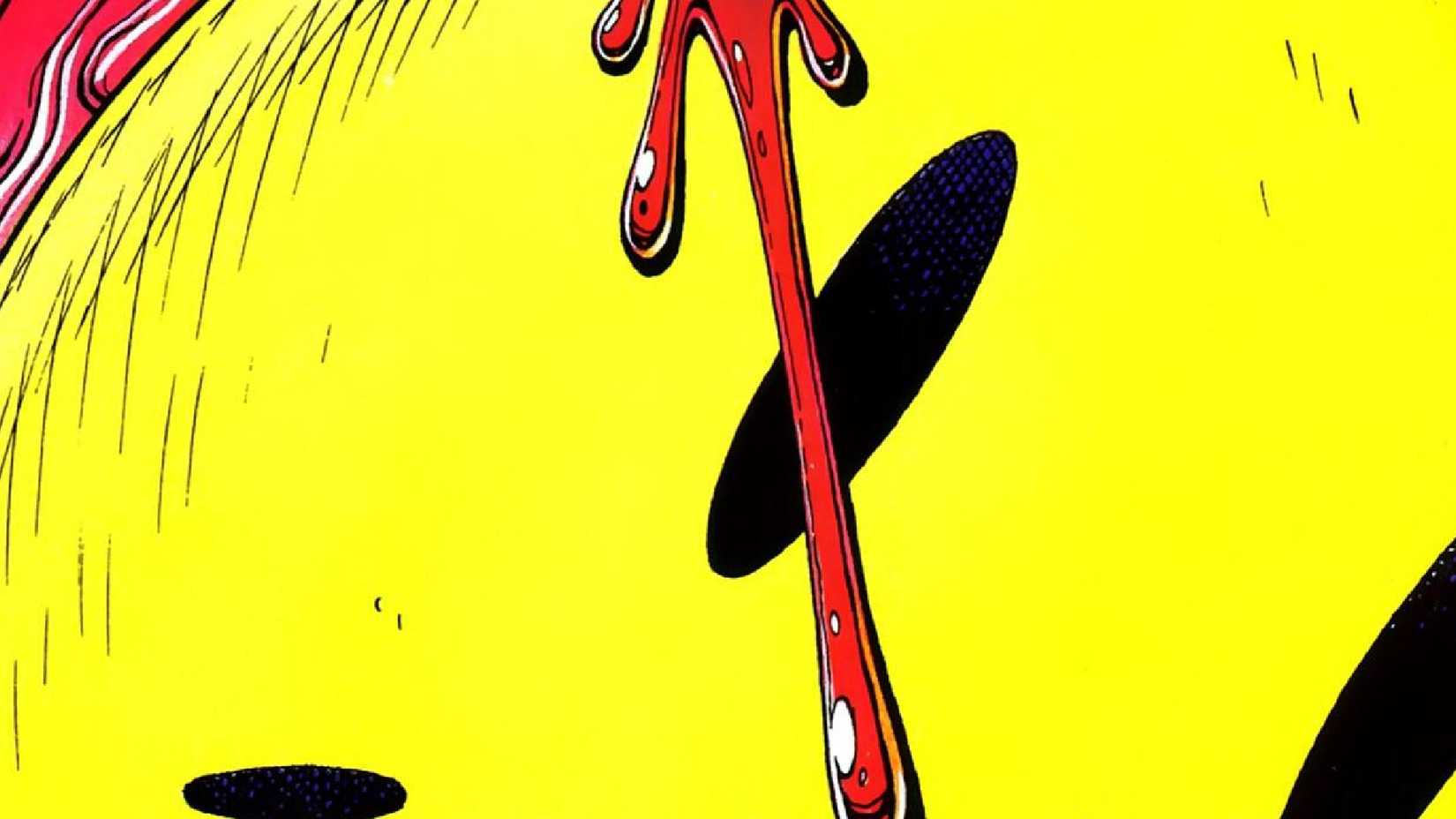 Watchmen smiley face button