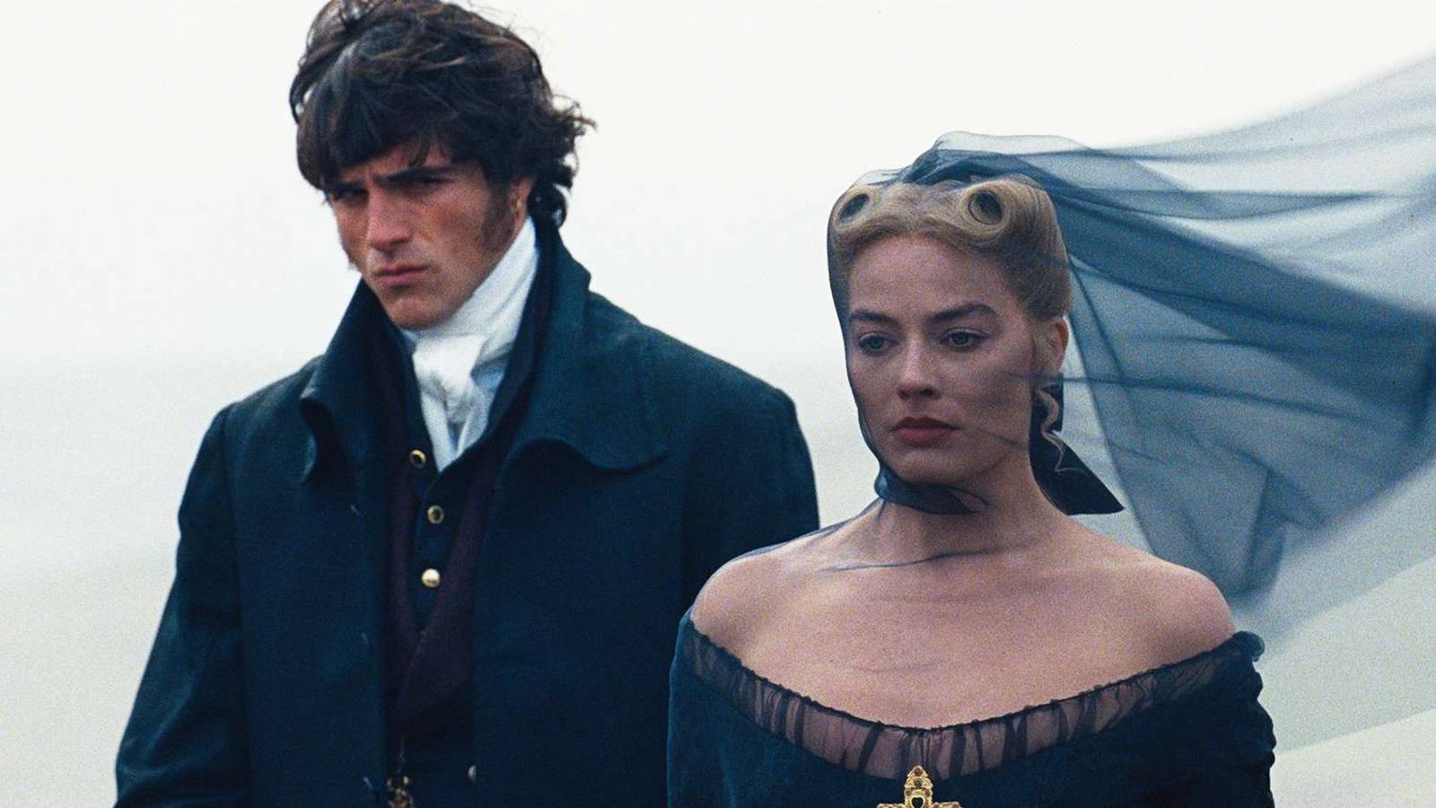 Margot Robbie and Jacob Elordi in Wuthering Heights.