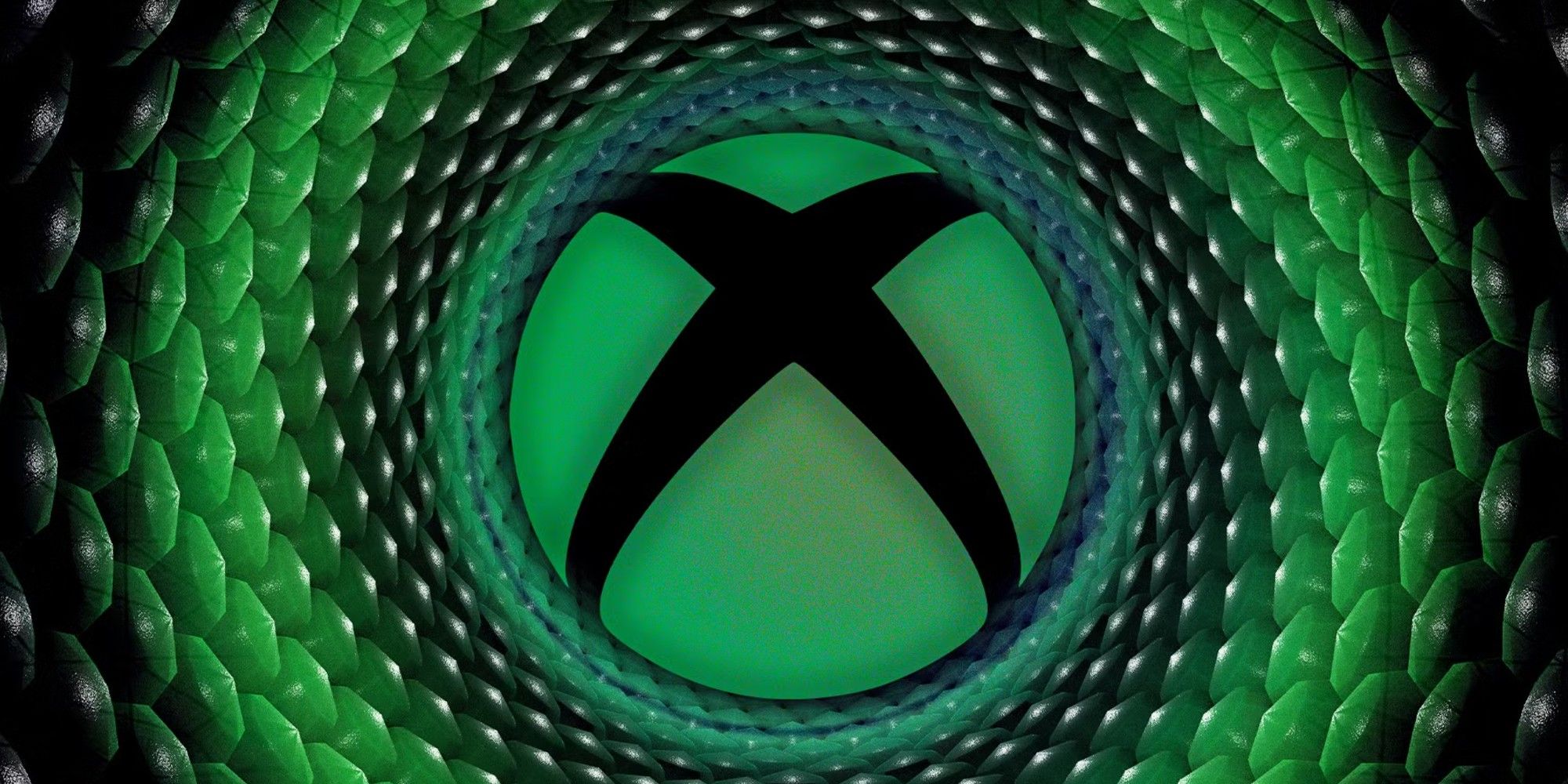 Xbox Logo with green scales around it