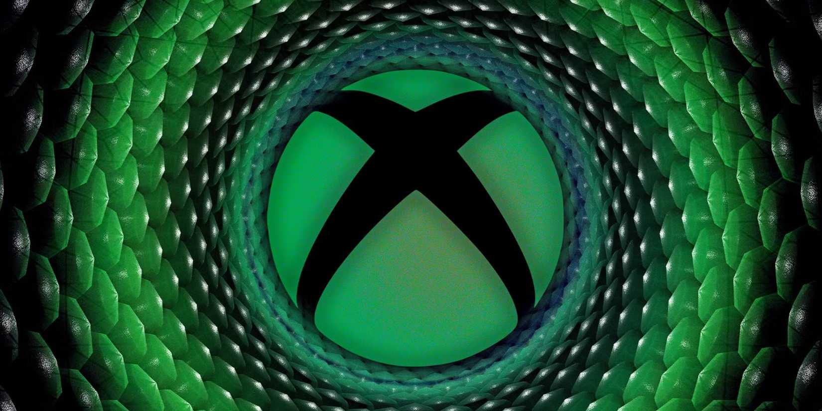 Xbox Logo with green scales around it
