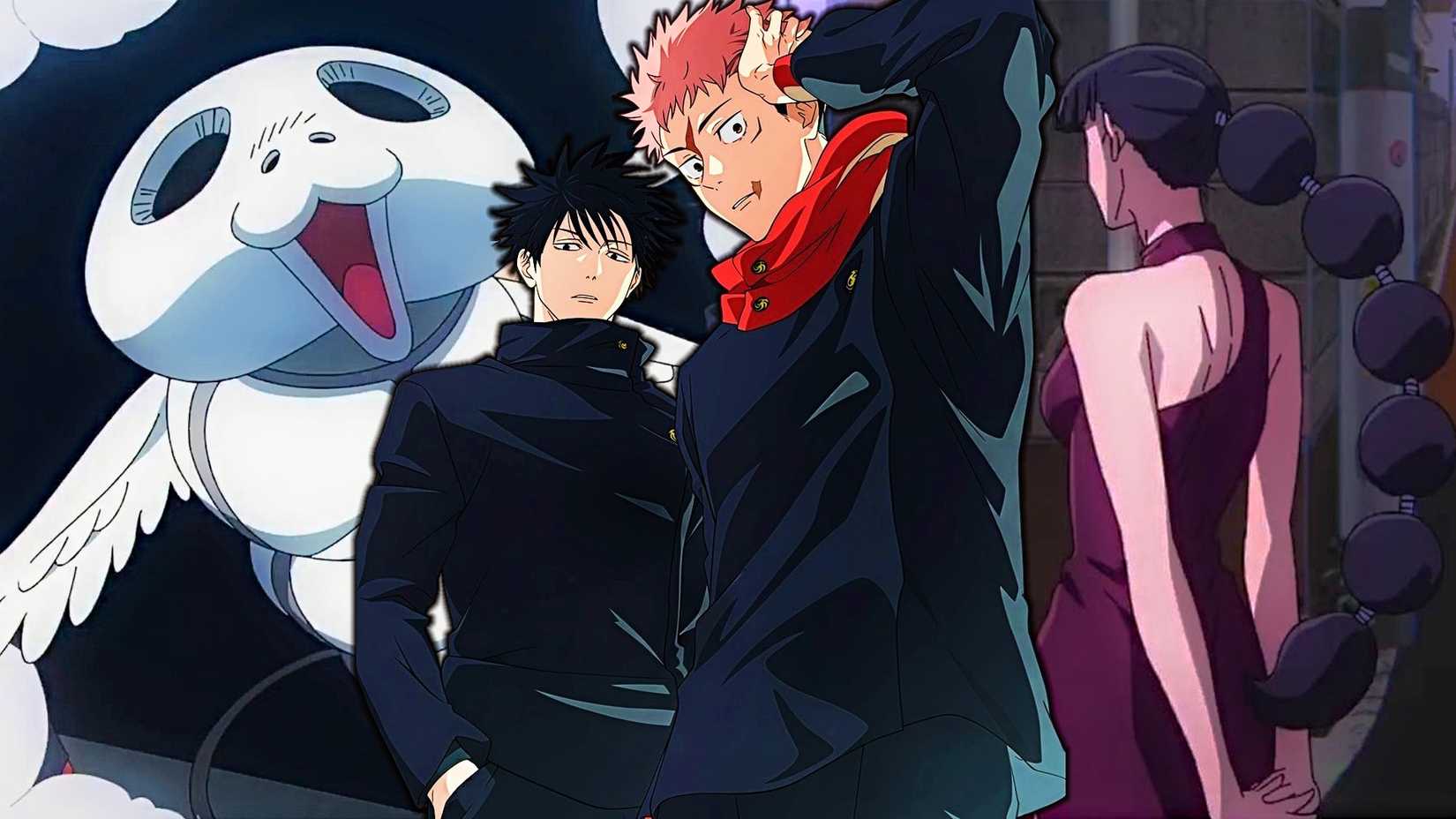 Yuji Itadori and Megumi Fushiguro from Jujutsu Kaisen in front of a Kogane and Remi