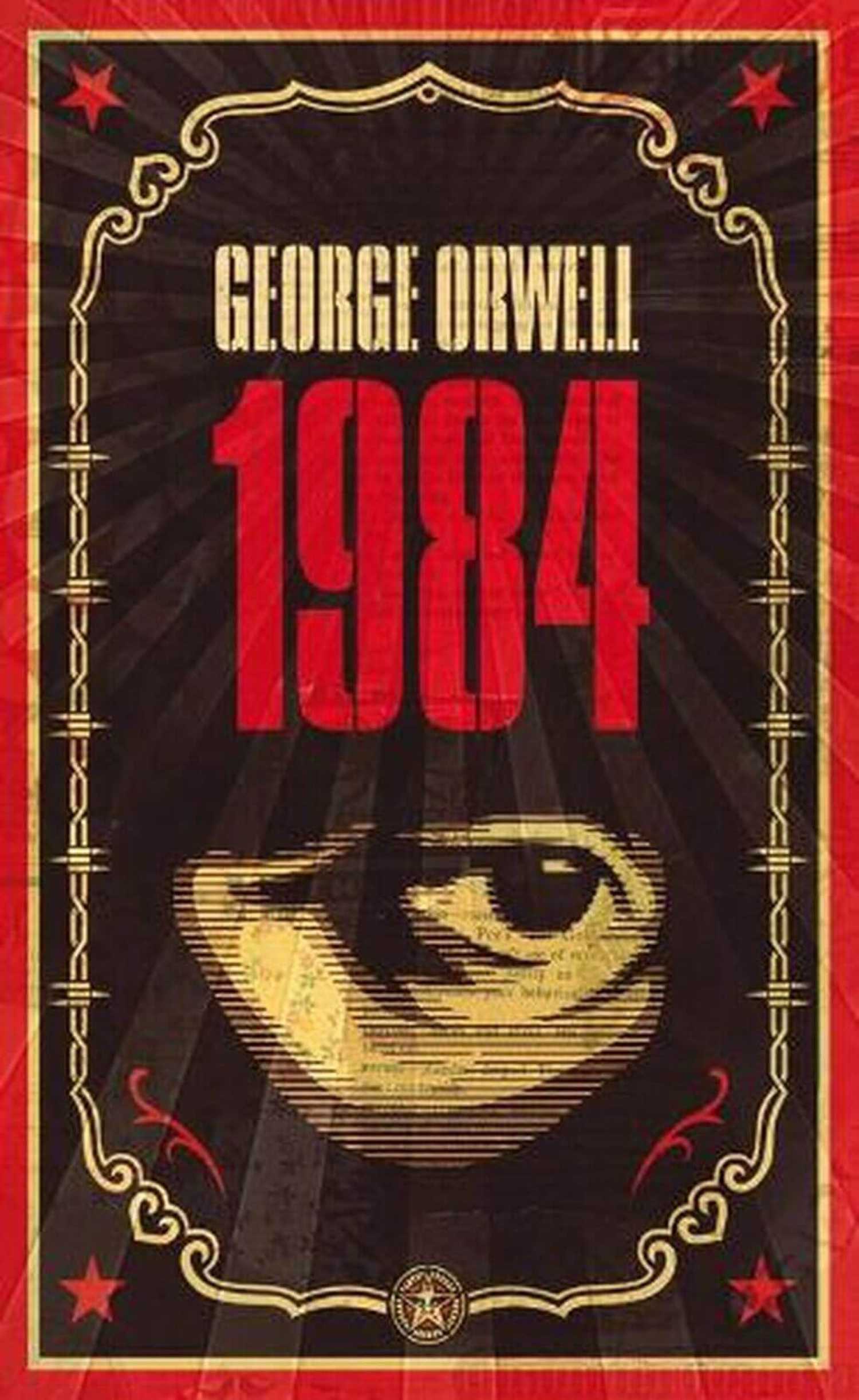 1984 book cover featuring an eye