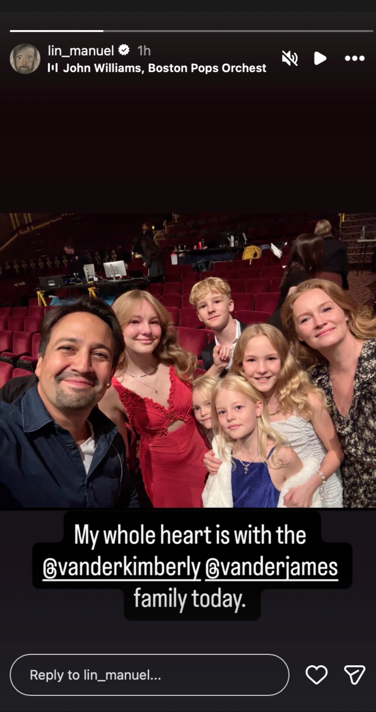 Lin-Manuel Miranda erinnert sich an James Van Der Beek.