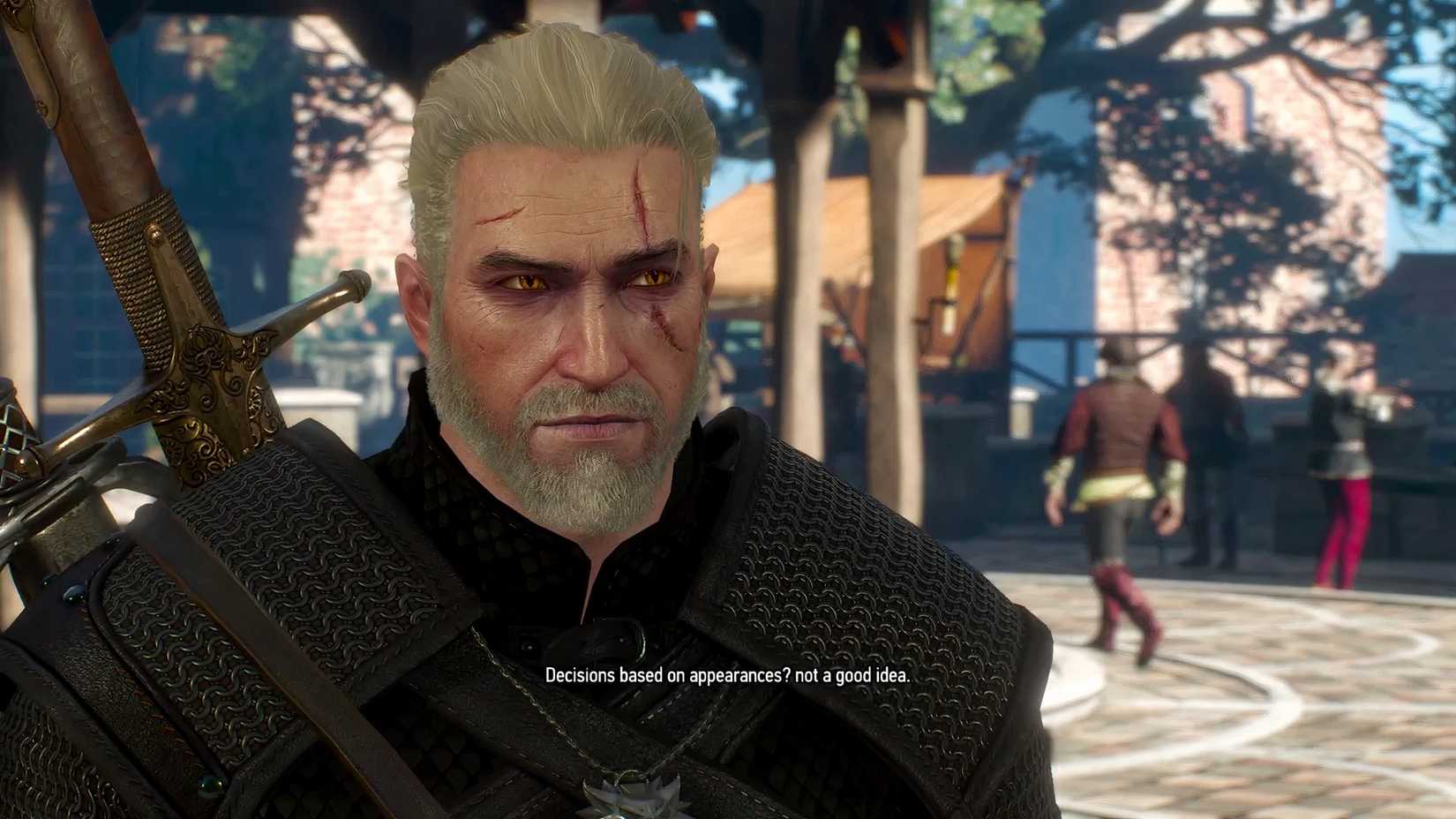Image shows Geralt in the Song of Wind mod