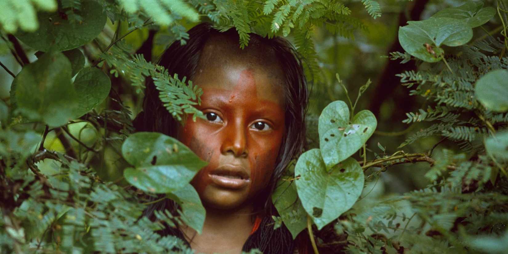 A girl among leaves in Baraka