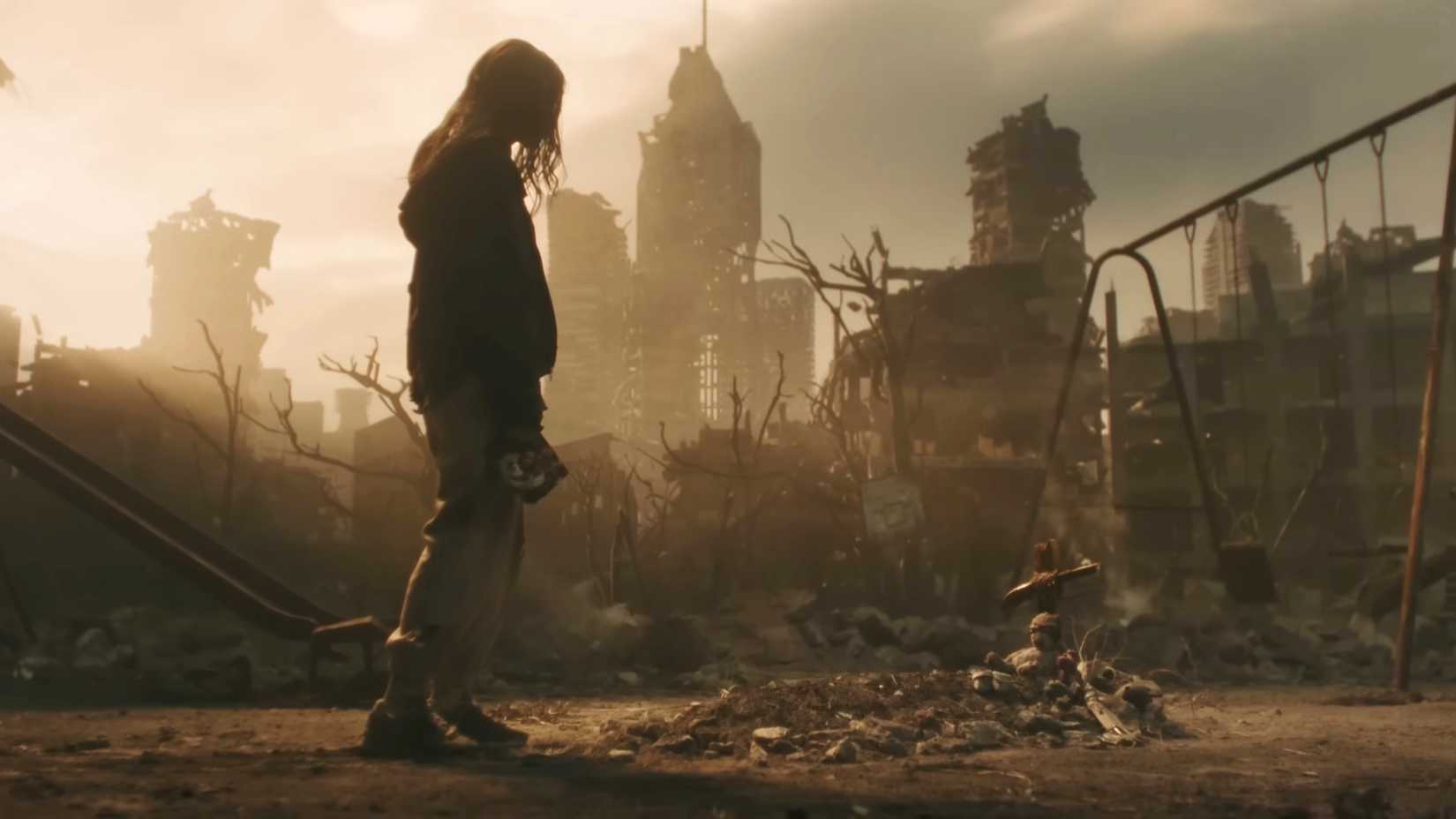 A woman in front of a gravestone in Resident Evil Requiem Evil Has Always Had A Name