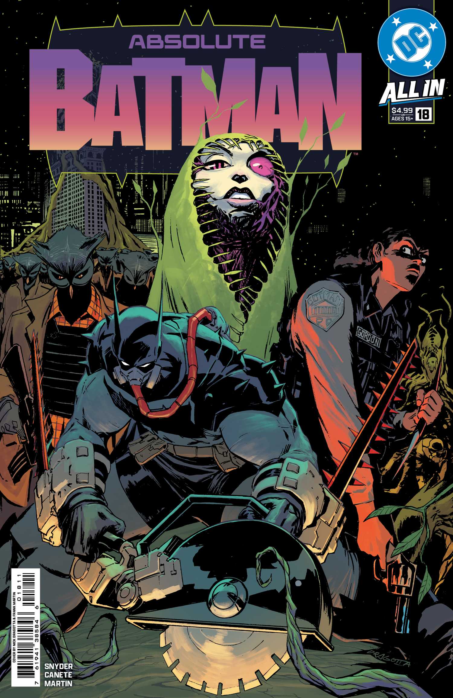 absolute batman 18 cover showing the court of owls