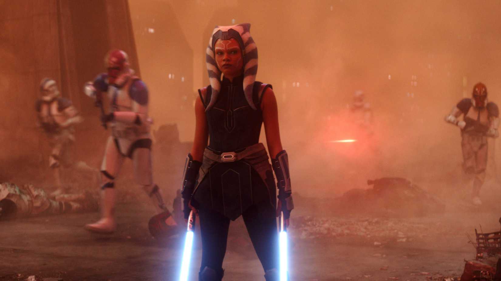 Ariana Greenblatt as Ahsoka Tano in Clone Wars flashbacks