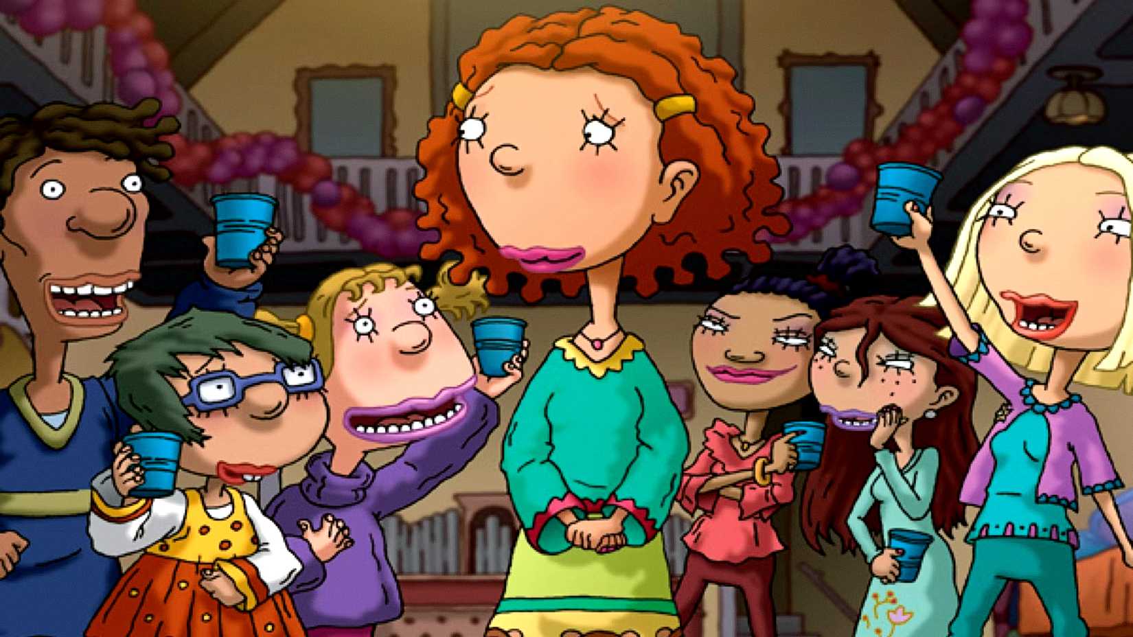 Elenco principal de As Told By Ginger celebrando