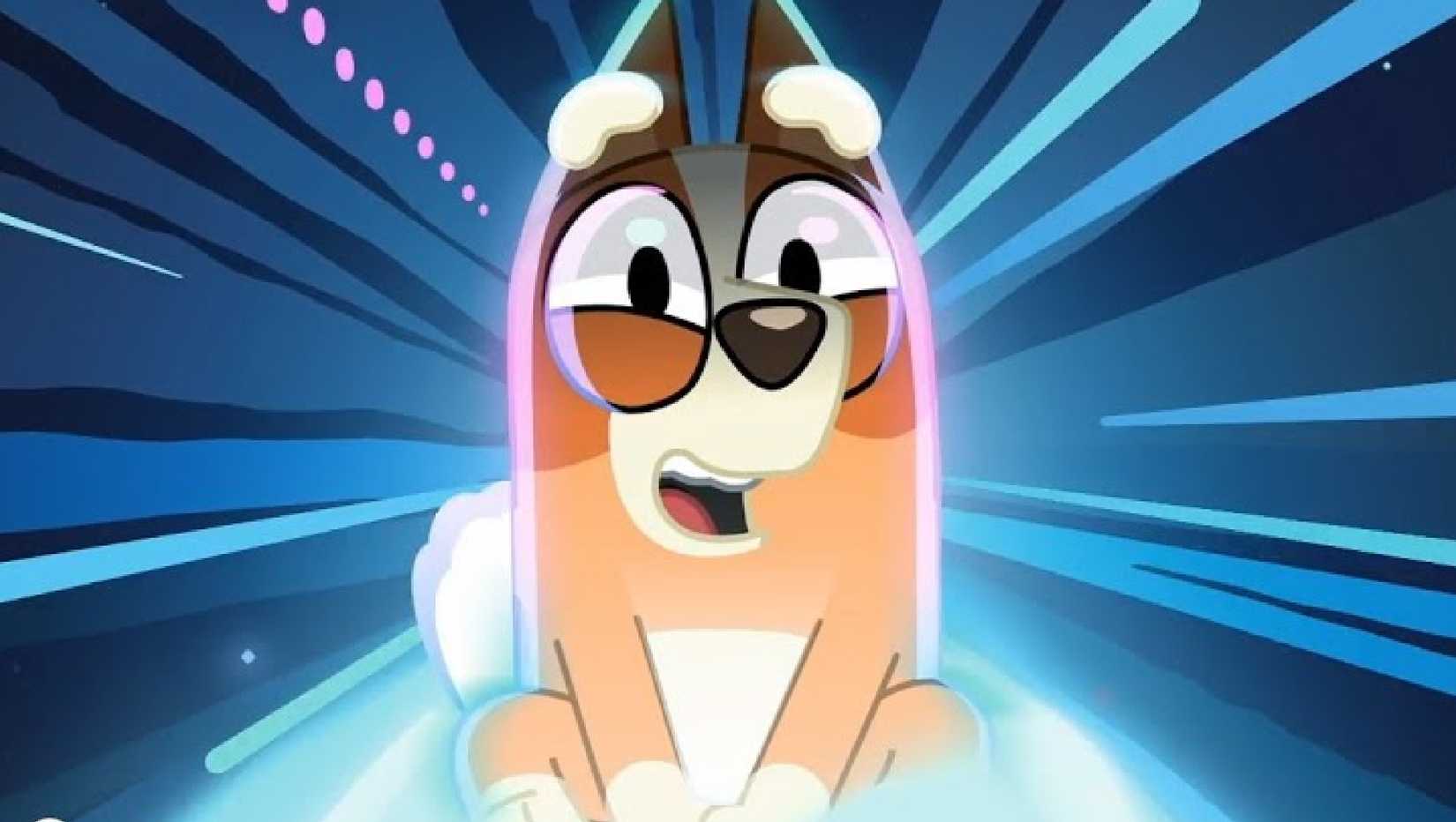 bingo sails through space in the bluey episode Sleepytime 