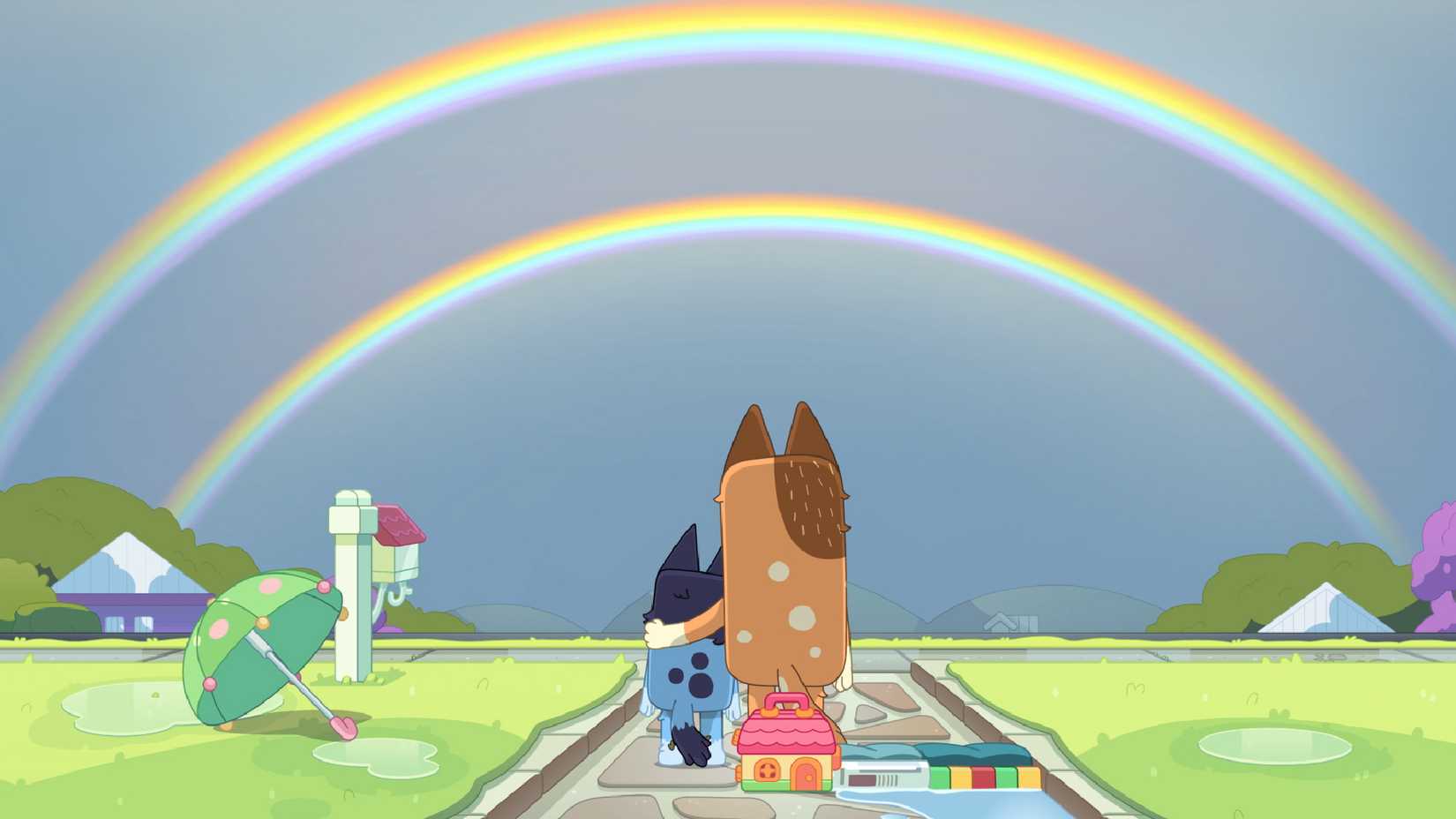 bluey and chilli in the rain episode