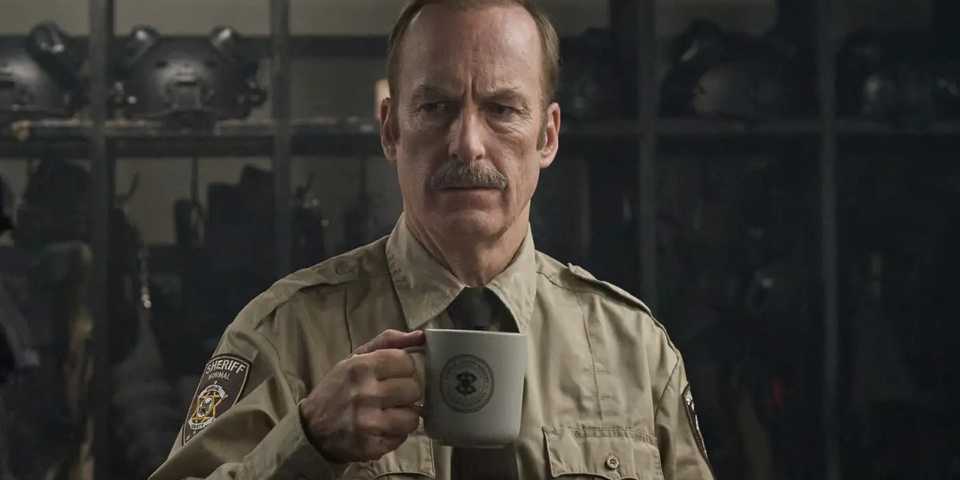 Bob Odenkirk drinks coffee in Normal.