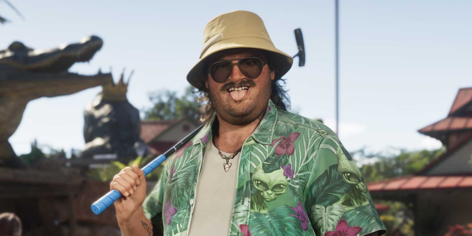 Cal Hampton hält einen Minigolf-Putter in GTA 6