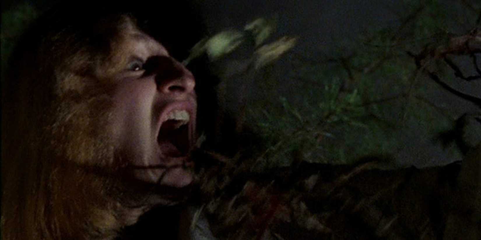 Cheryl é atacada por uma árvore possuída em The Evil Dead