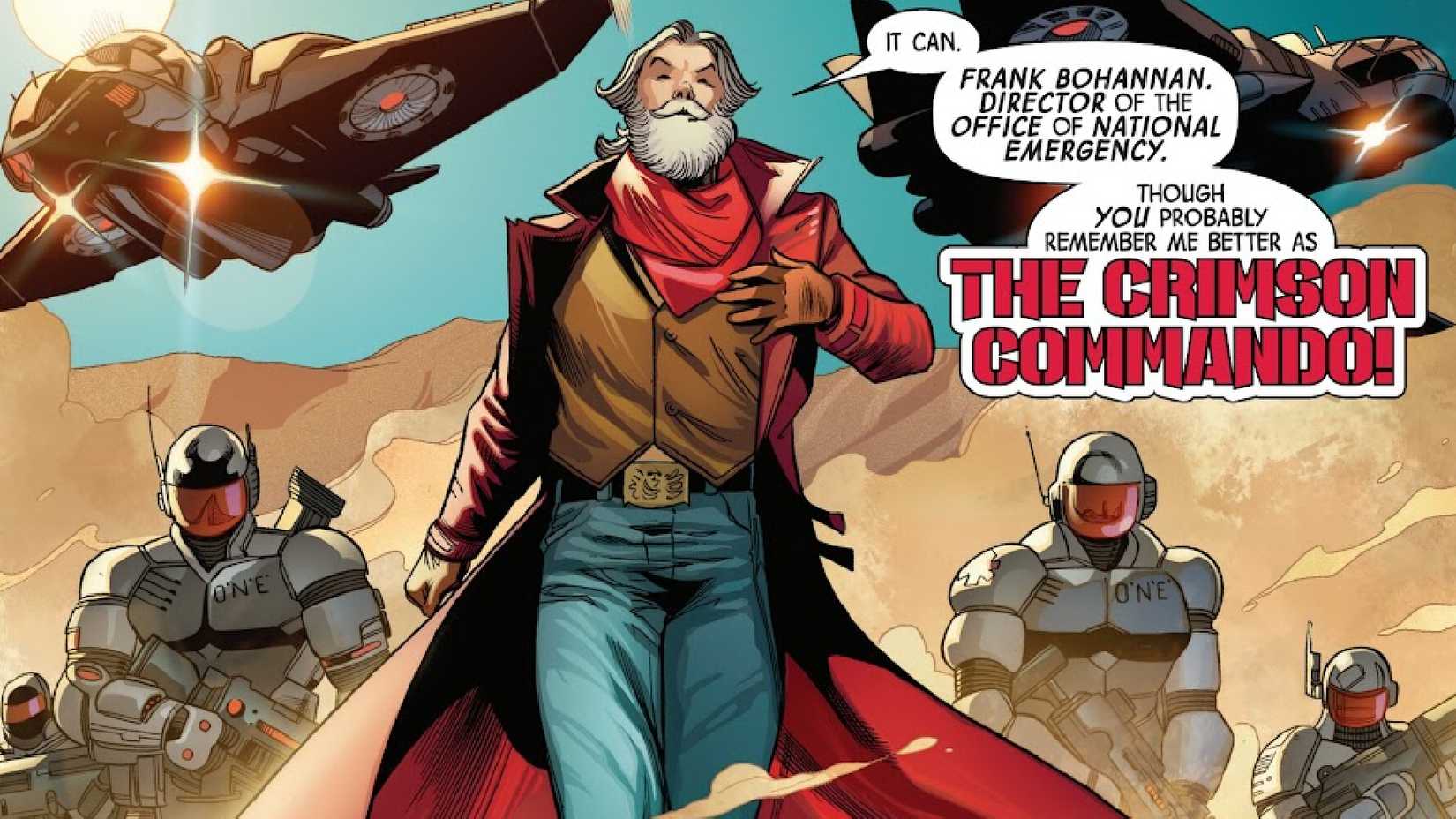 crimson commando takes on the x-men