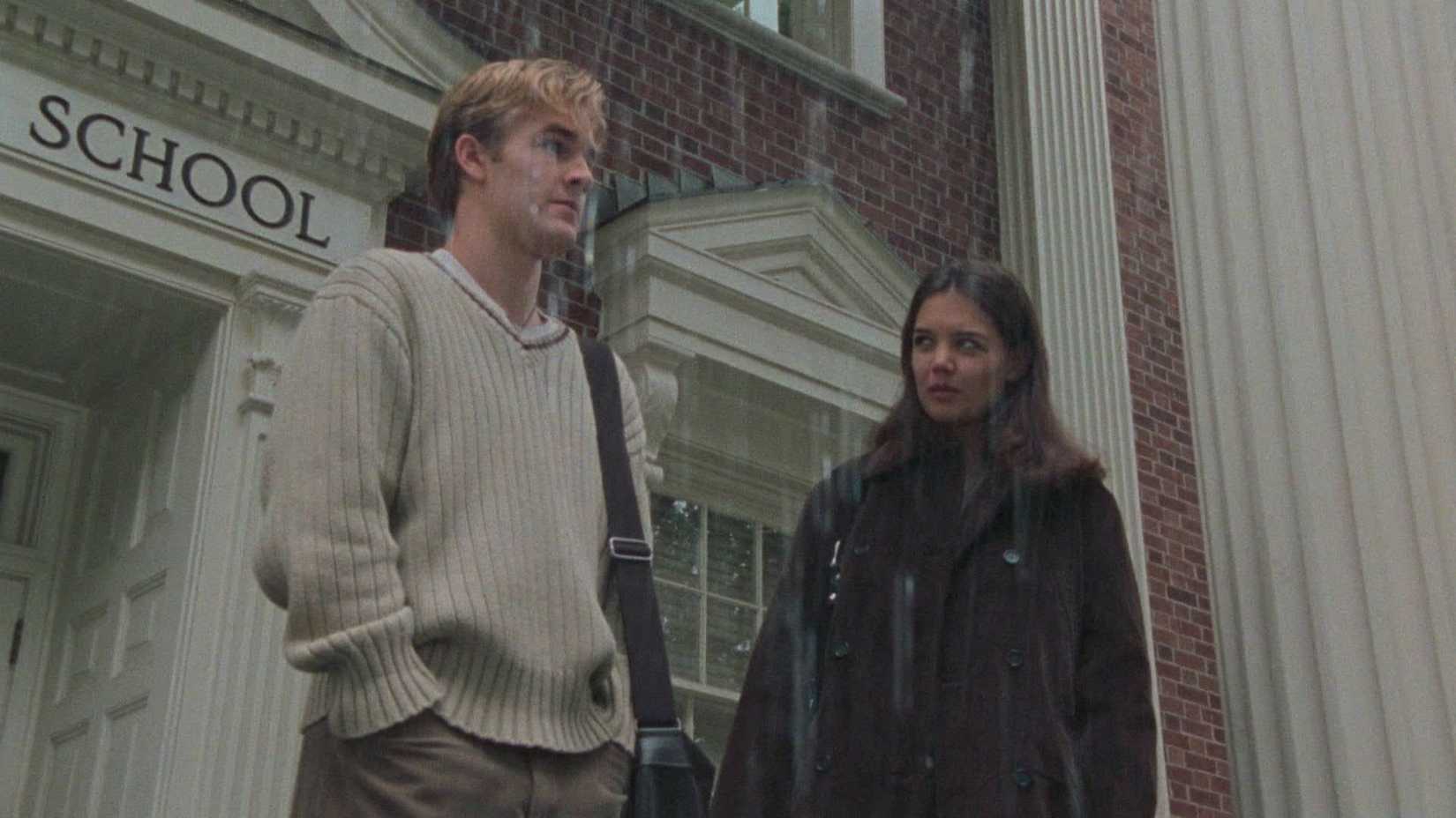 Dawson e Joey na chuva em Dawson's Creek