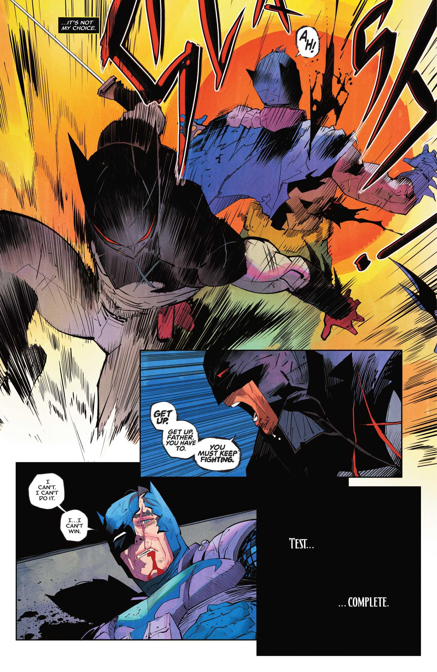 DC KO Knightfight #4 Bruce and Damian fight 2