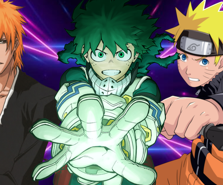 Your Complete Guide on How to Watch, Where to Watch, and What Episodes to Avoid 3 Deku, Ichigo, and Naruto in front of a neon background - Anime Feature Image