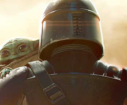 Din Djarin and Grogu on The Mandalorian