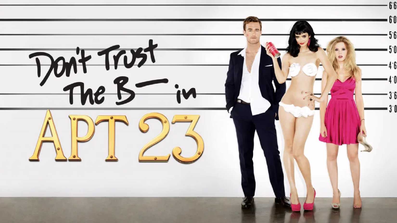 Arte promocional de Don't Trust the B---- In Apartment 23 com Krysten Ritter